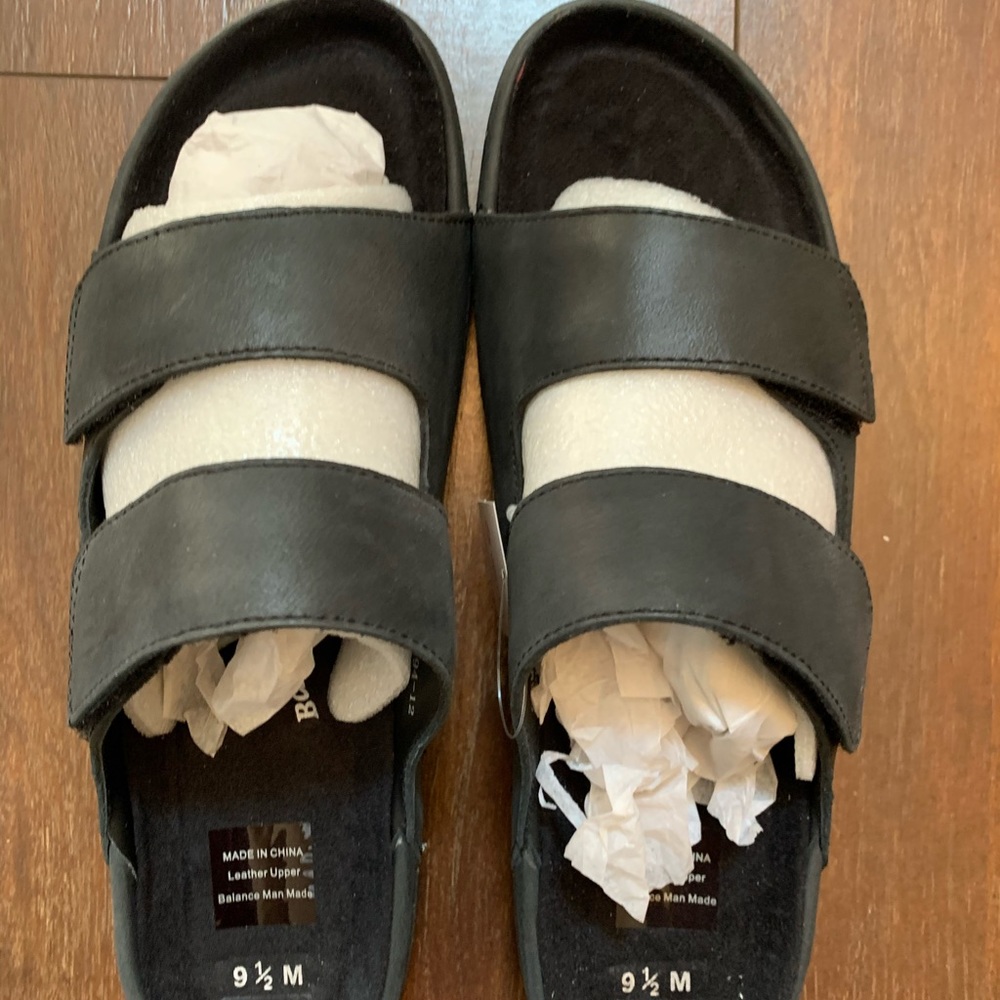 Black rubber bottom slide- new